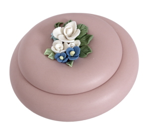Please choose a jar: Pink Keepsake Jar with White Flowers